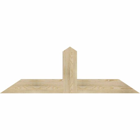 Ekena Millwork Portland Rough Sawn Timber Gable Bracket, Douglas Fir, 60"W x 20"H x 4"D x 6"F, 8/12 Pitch GBW060X20X0406POR00RDF